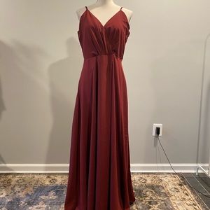 Berrylush Burgundy maxi long dress